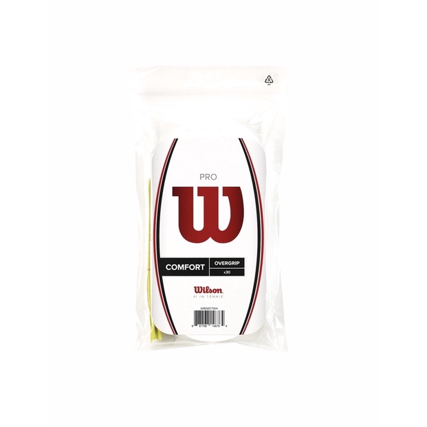 WILSON PRO OVERGRIP TRẮNG - Da quấn cán vợt tennis WRZ4017WH gói 30 miếng