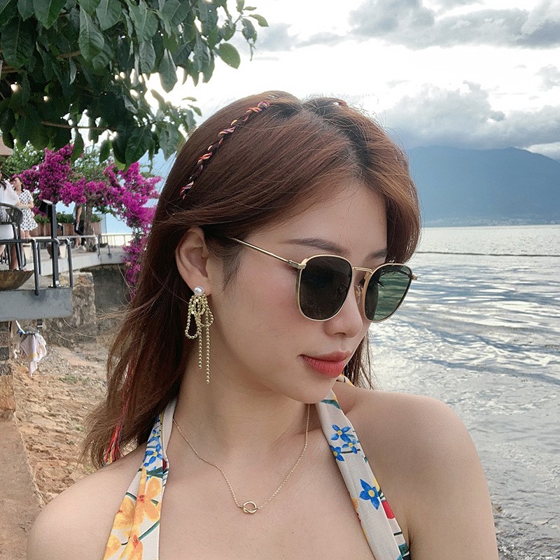 Kính mát nam nữ mắt tròn thời trang cao cấp, kính râm chống tia UV phong cách Hàn Quốc đẹp sang trọng LUMINA 205