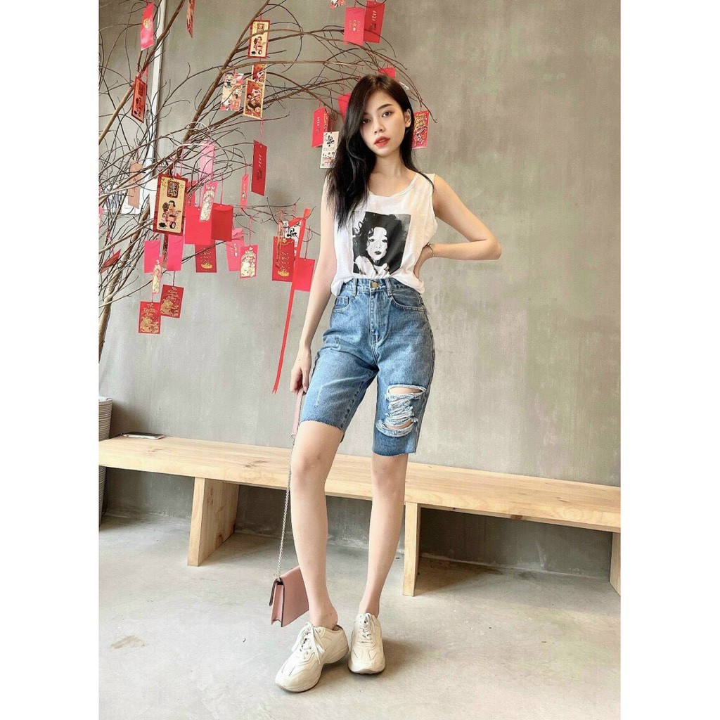 Quần ngố nữ rách PHUONGNAMSHOP cao cấp HOT TREND HTB28Z