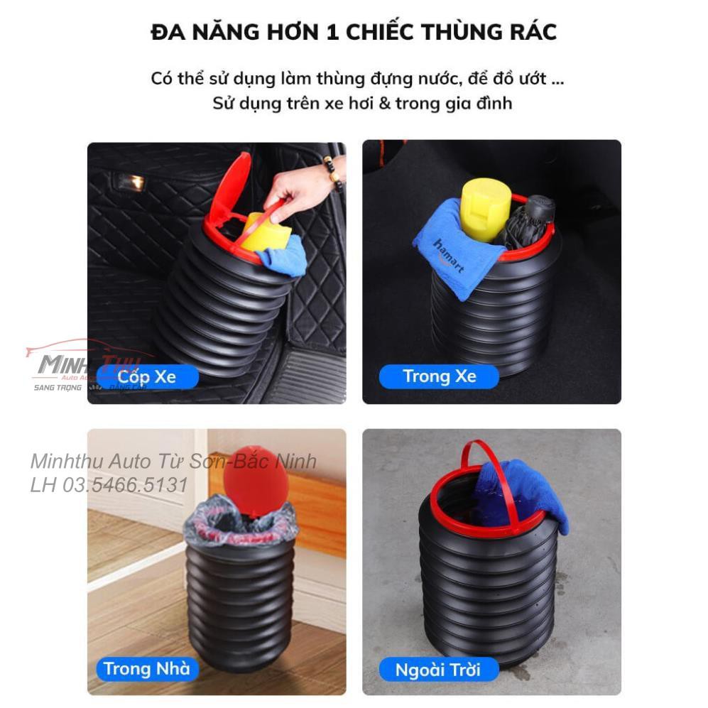 Thùng Rác Co Giãn Mini Để Trên Ô Tô