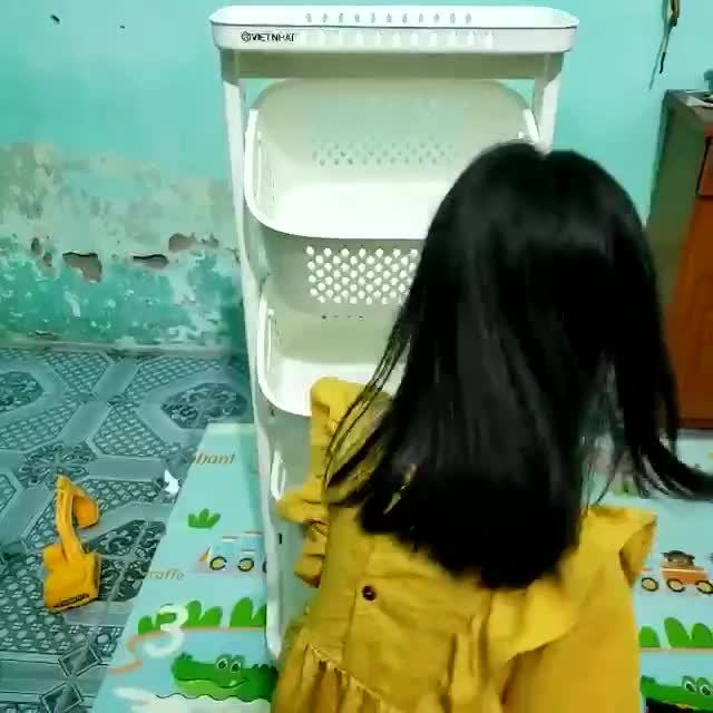 [Hàng chính hãng] Kệ nhựa plastic cao cấp 3 tầng đa năng có bánh xe đựng đồ cho bé, đồ nhà tắm, đồ máy giặt | BigBuy360 - bigbuy360.vn