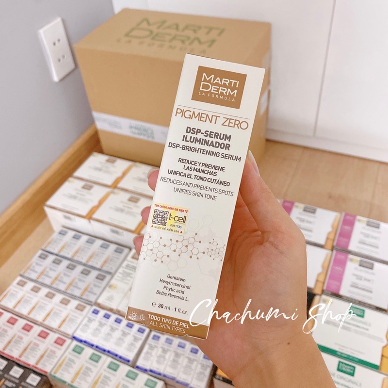 Tinh chất làm sáng da, mờ thâm martiderm pigment zero dsp serum illuminator