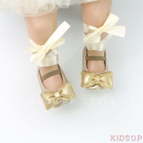 Giày búp bê da PU phối nơ xinh xắn dành cho bé gái
