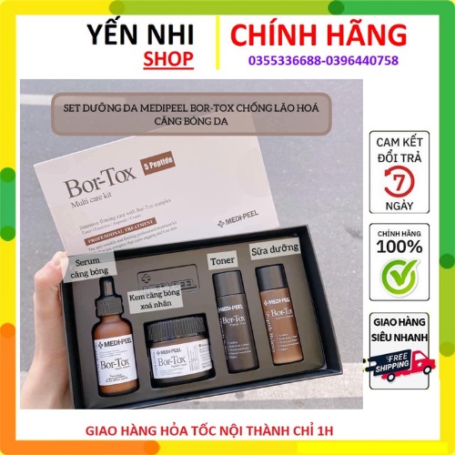 Set Medi-Peel Bor-Tox 4 món căng bóng da –Se khít lỗ chân long- Trẻ hóa da cực đỉnh