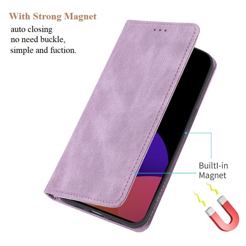 Nắp từ mạnh mẽ Cho iphone 15 pro max 14 13 12 11 SE 2022 6s 7 8 plus xr xs max Giá Đ Bao Da Điện Thoại Dạng Ví Nắp Lật Hít Nam Châm