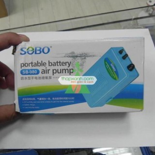 [Tặng kèm 1 Pin Đại] Máy sục khí SB-980 (Máy thổi ô xy) chạy PIN