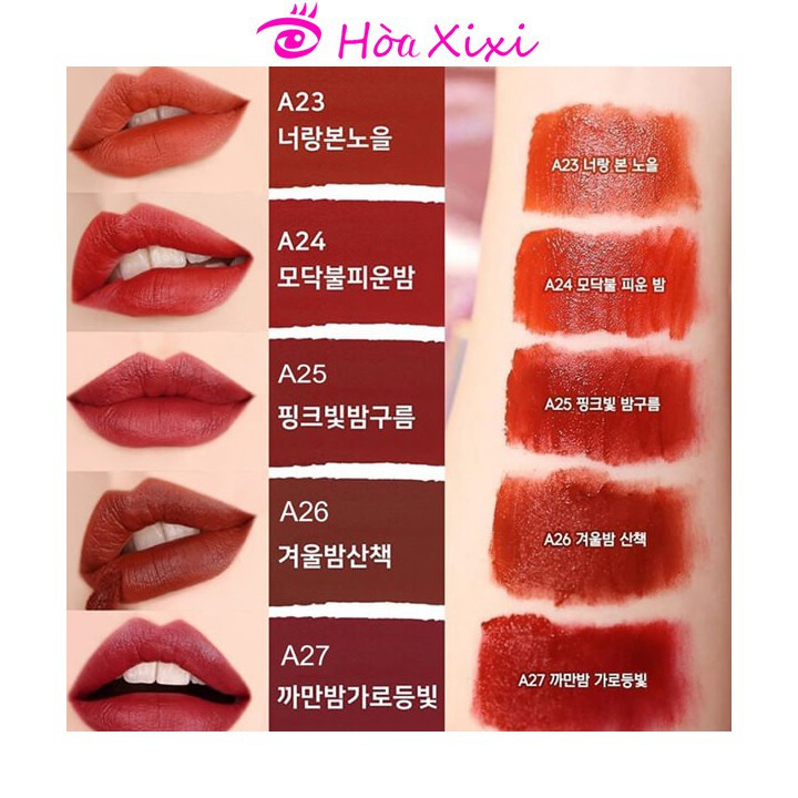 [CHÍNH HÃNG] [Version 4 + 5] Son Black Rouge Air Fit Velvet Tint Bad Rose và Night Series