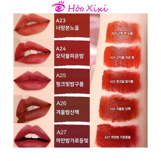 [CÓ SẴN] [Version 4 + 5] Son Black Rouge Air Fit Velvet Tint Bad Rose và Night Series