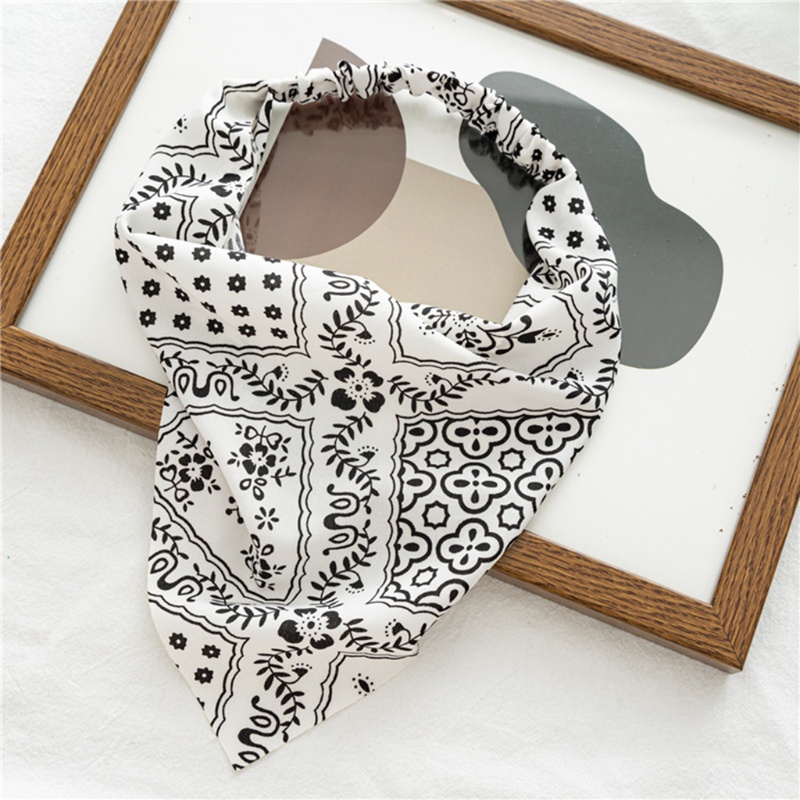 Khăn Choàng Cổ Co Giãn In Họa Tiết Hoa Phong Cách Vintage