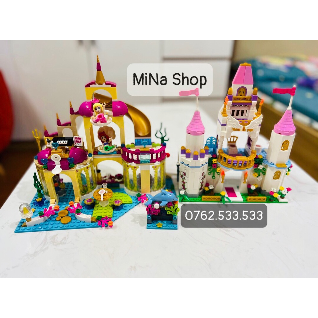 Đồ chơi lắp ghép,xếp hình sáng tạo an toàn với trẻ,bộ lắp ráp le.go mô hình nàng tiên cá dưới thủy cung,hàng đẹp cho bé