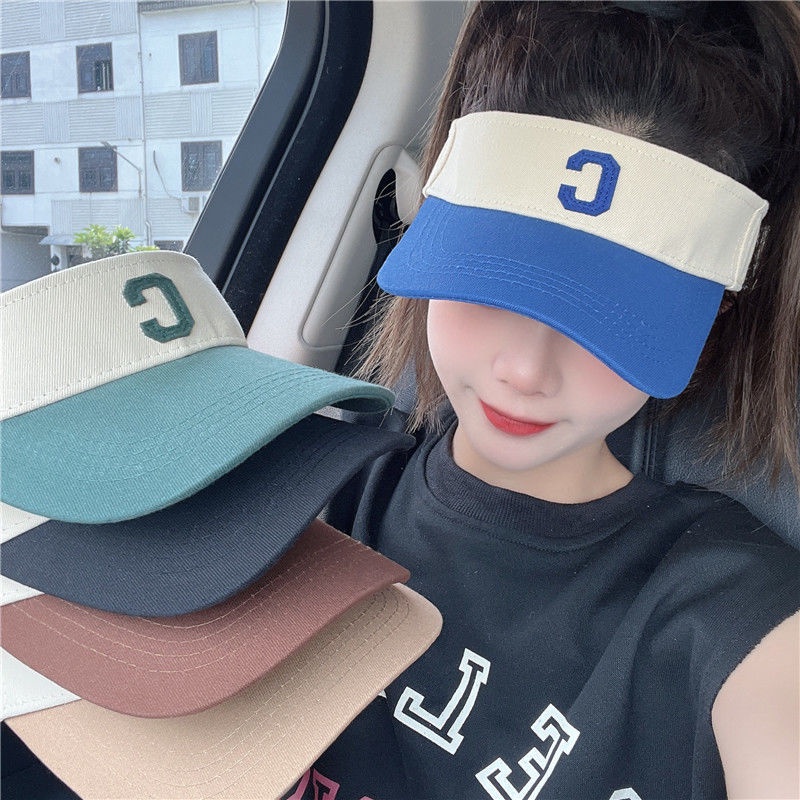 Mũ Lưỡi Trai Nửa Đầu Chống Nắng Thoáng Khí Màu Sắc Tương Phản Thời Trang Mùa Hè Cho Nam Và Nữ