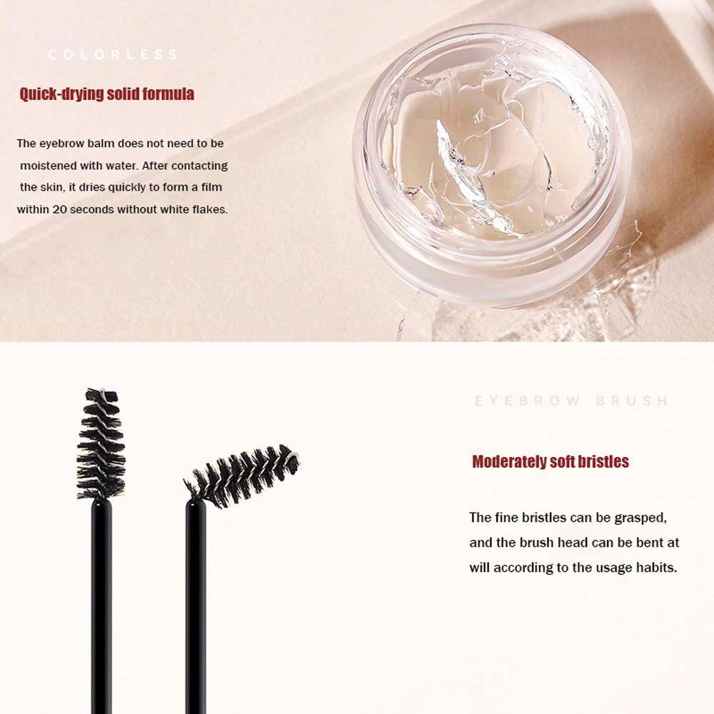 OCEANMAP Eyebrow Shaping Cream Transparent Waterproof Eyebrow Makeup Balm Eyebrow Soap With Brush 3D Eyebrow Styling Soap Stereotype Brow Wax