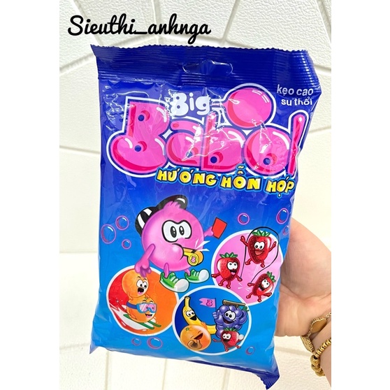 Kẹo Big Babol Hương Trái Cây Túi 170g (50 Viên)