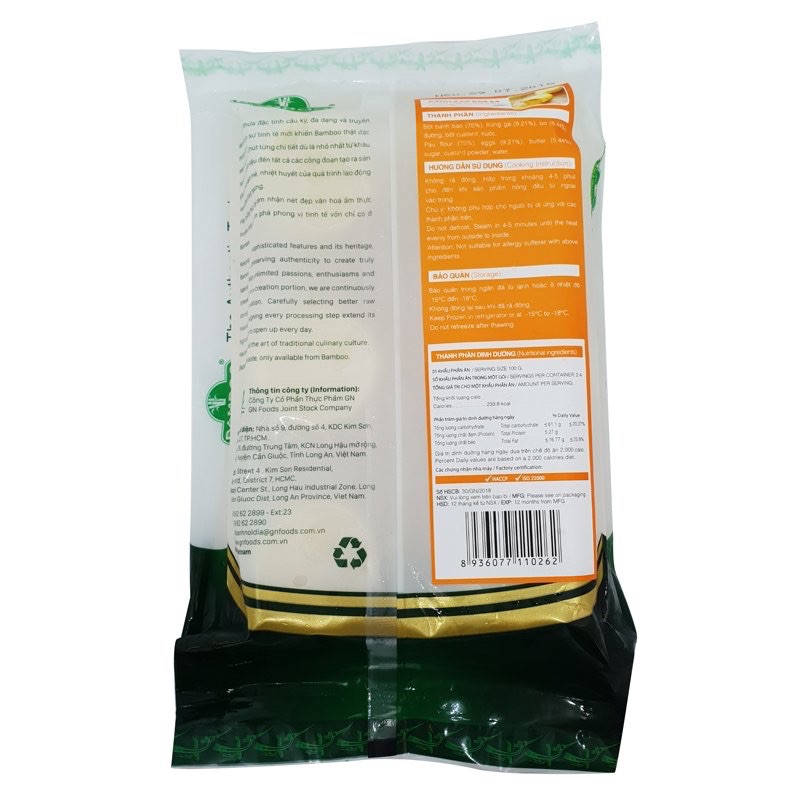 Bánh bao Kim Sa Bambo 240g(BC) | BigBuy360 - bigbuy360.vn