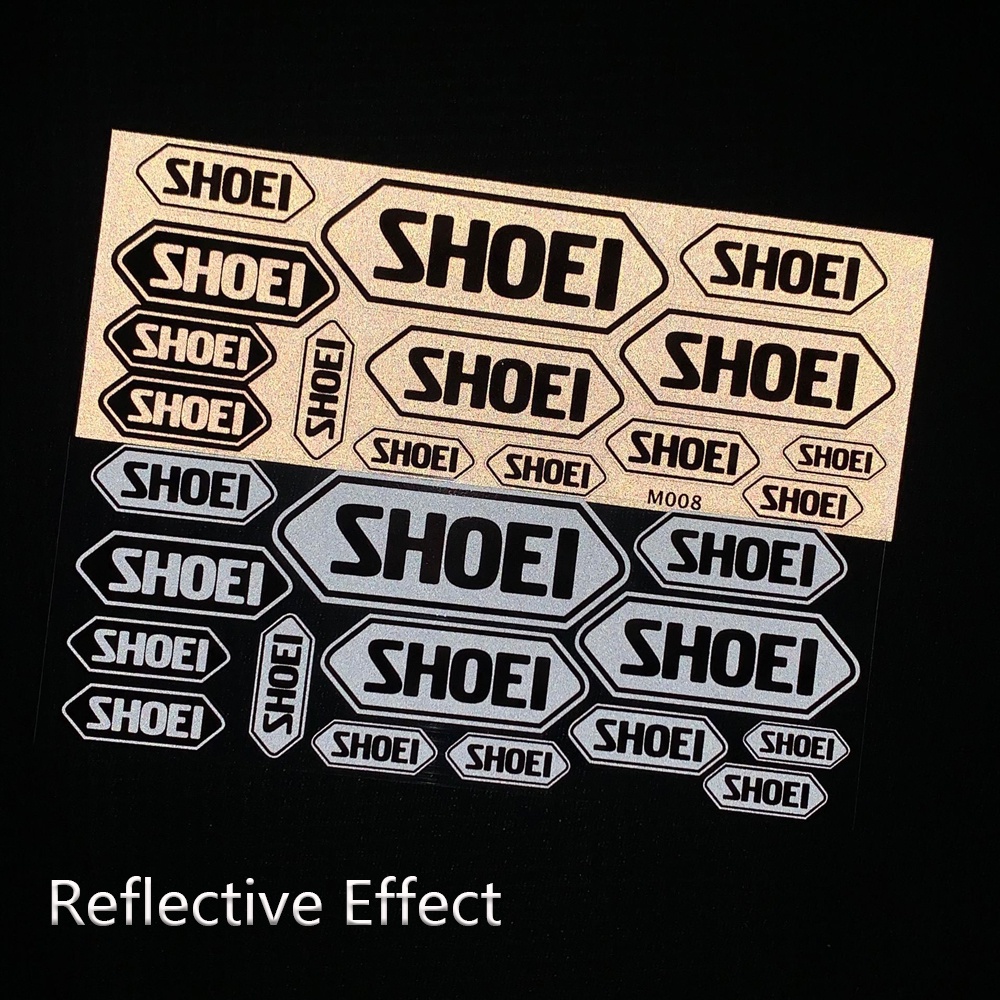 Đề Can Phản Quang Hình SHOEI Trang Trí Mũ Bảo Hiểm