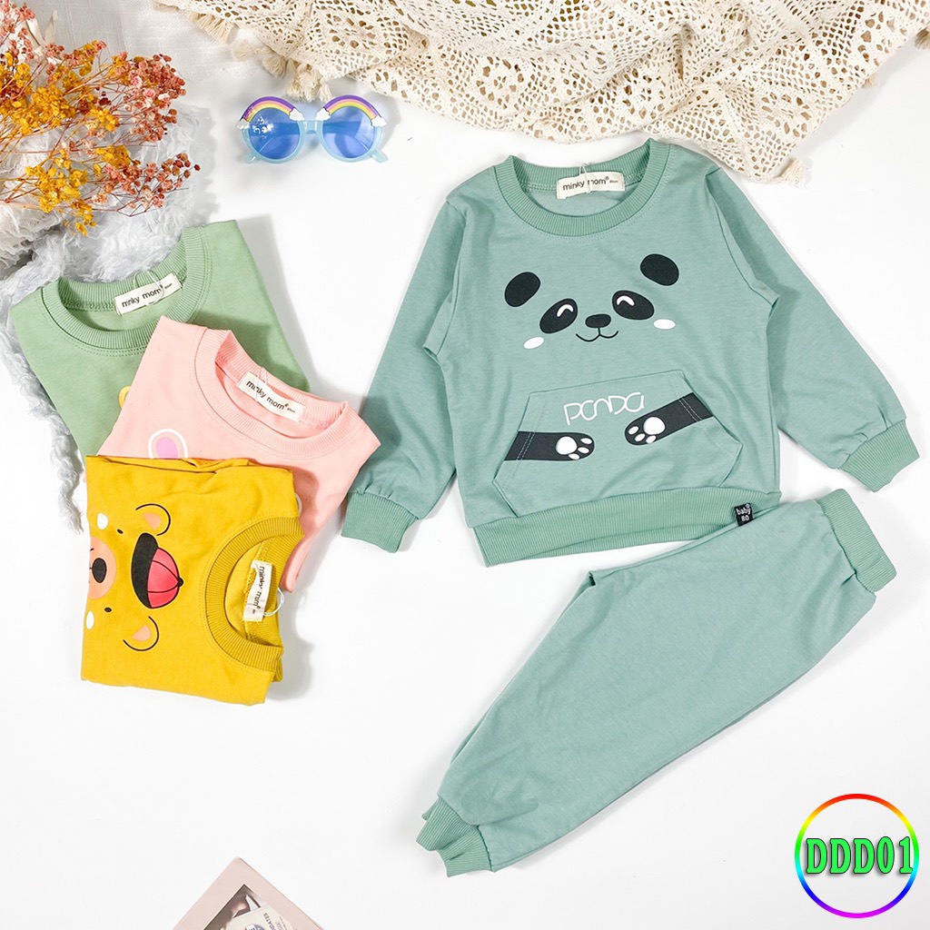 [DDD01] Bộ Dài Tay Da Cá MINKY MOM Cao Cấp, Mềm Mịn, Thoáng Mát, Hàng Chuẩn Loại 1 Dễ Chịu, Thoải Mái Cho Bé