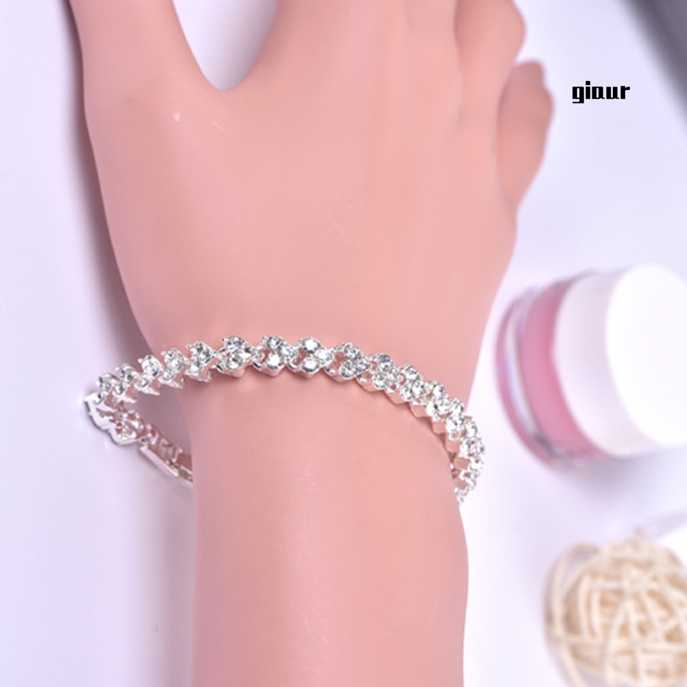 Vòng Tay Đính Kim Cương Giả Lấp Lánh Thời Trang Cho Nữ