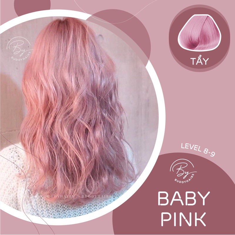 Thuốc nhuộm tóc Baby pink kèm tây