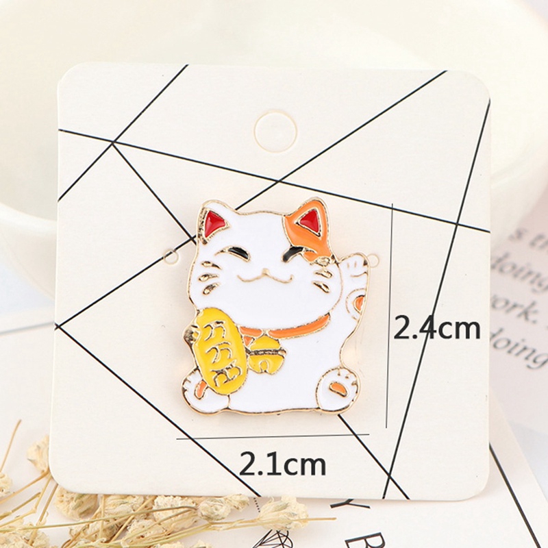 Trâm Cài Áo Hình Mèo May Mắn