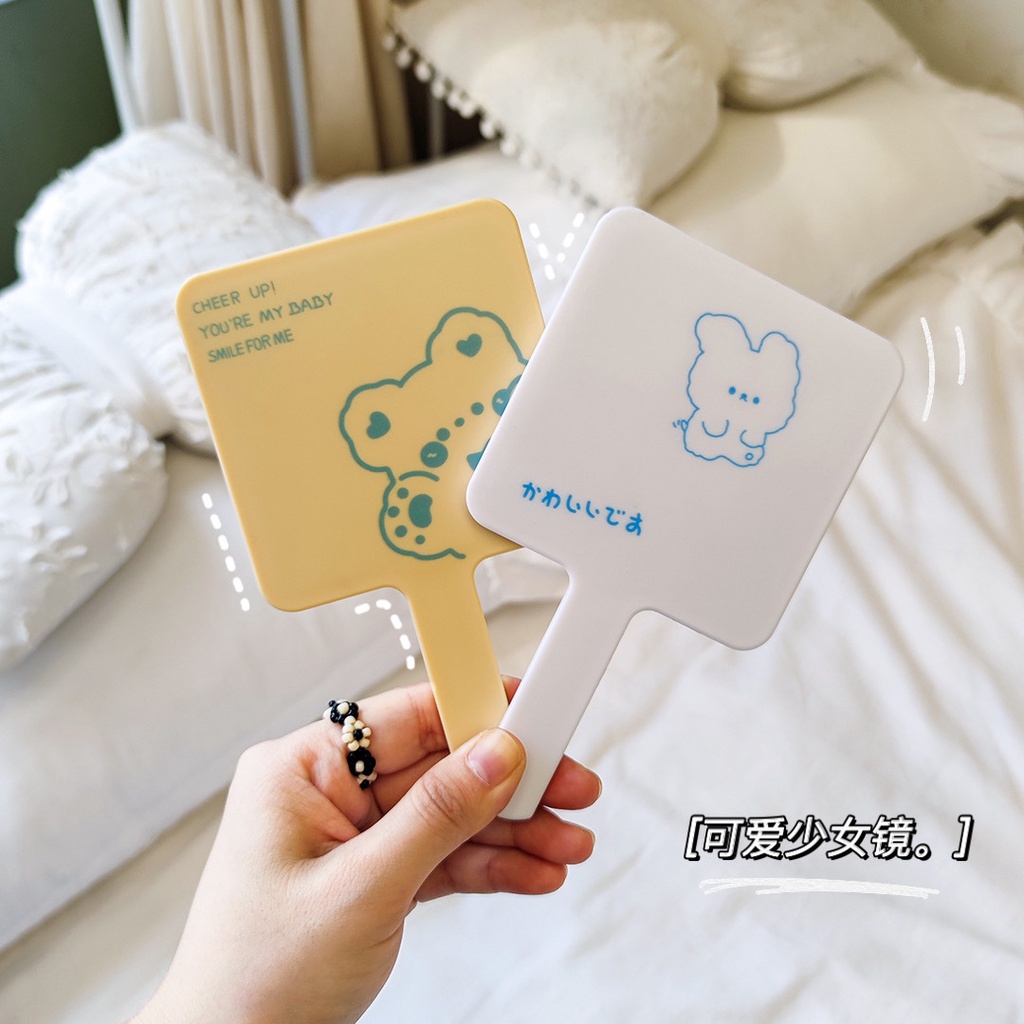 Gương trang điểm cầm tay cầm tay hoạt hình sáng tạo