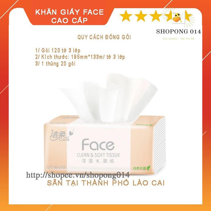 Combo 10 gói giấy ăn face hồng và 10 cuộn giấy face đen