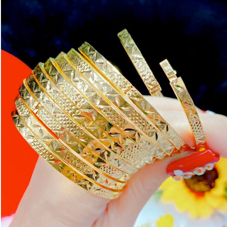 Bộ Ximen 7 Chiếc Có Khóa Vàng - Trang Sức Nữ Đẹp - Cam Kết Không Đen, Không Ngứa, Chất Liệu Bạc Pha Hợp Kim Cao Cấp