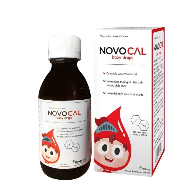 Novocal baby drops - canxi sữa nhỏ giọt cho trẻ từ 6 tháng tuổi , vị thơm ngon bé nào cũng thích