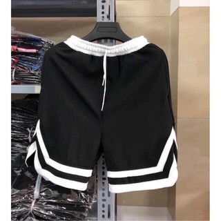 Quần short thun unisex bóng chày Chữ V nam nữ phong cách ulzzang Wind / quần đùi thể thao form rộng | BigBuy360 - bigbuy360.vn