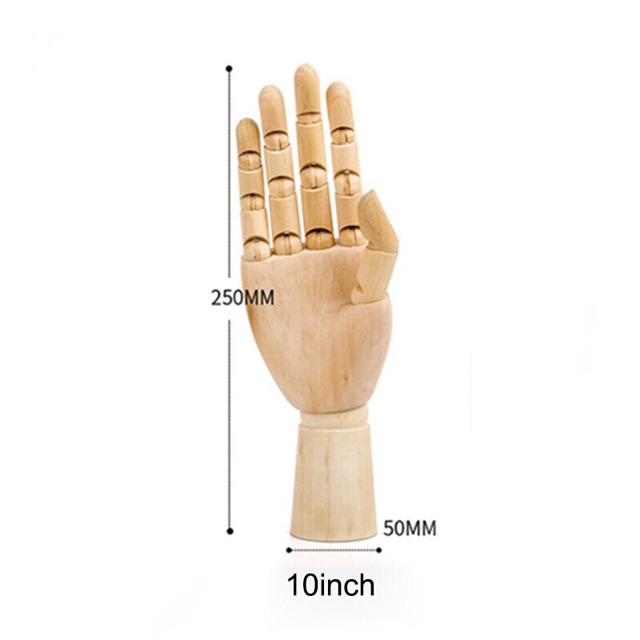 Mô Hình Bàn Tay Gỗ [Artists Wooden Hand]