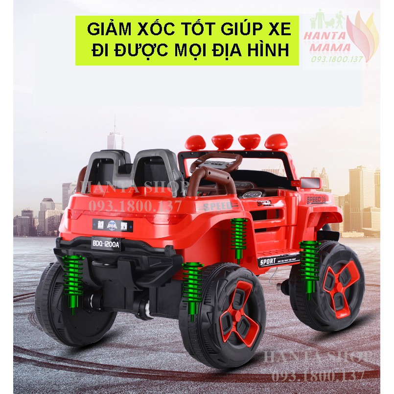 [Free Ship 🎁🎁🎁] xe ô tô điện trẻ em khủng, xe điện địa hình  BDQ 1200