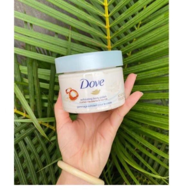 TẨY TẾ BÀO CHẾT DOVE MACCDAMIA SỮA GẠO, HẠT LỰU BƠ KIW LÔ HỘI