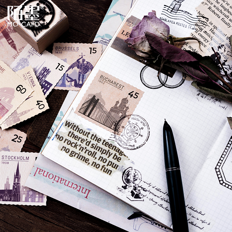 Set 46 Miếng Dán Con Tem Imoda Trang Trí Dễ Thương