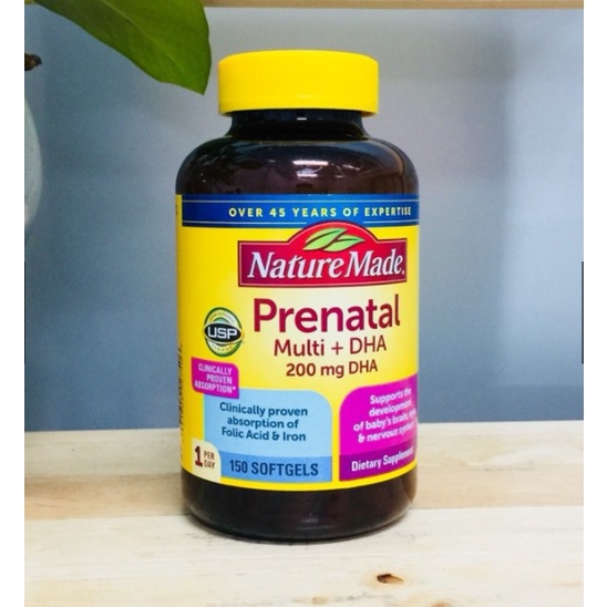 Vitamin tổng hợp cho bà bầu Nature Made Prenatal Multi + DHA (150 viên)