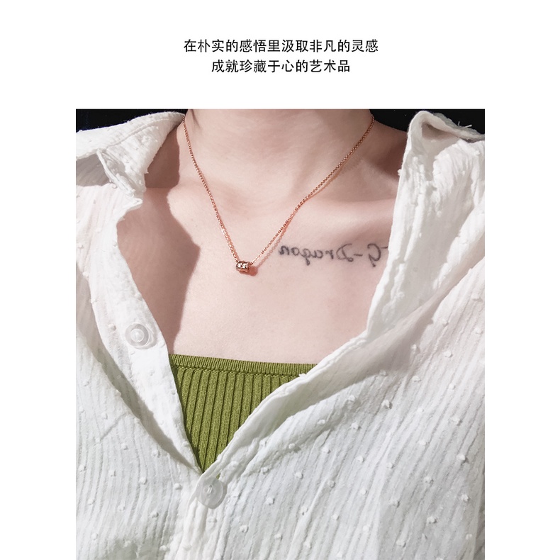 [FreeShip] Dây chuyền nữ titan rãnh hình trụ X3-105 - CAM KẾT KHÔNG BAY MÀU