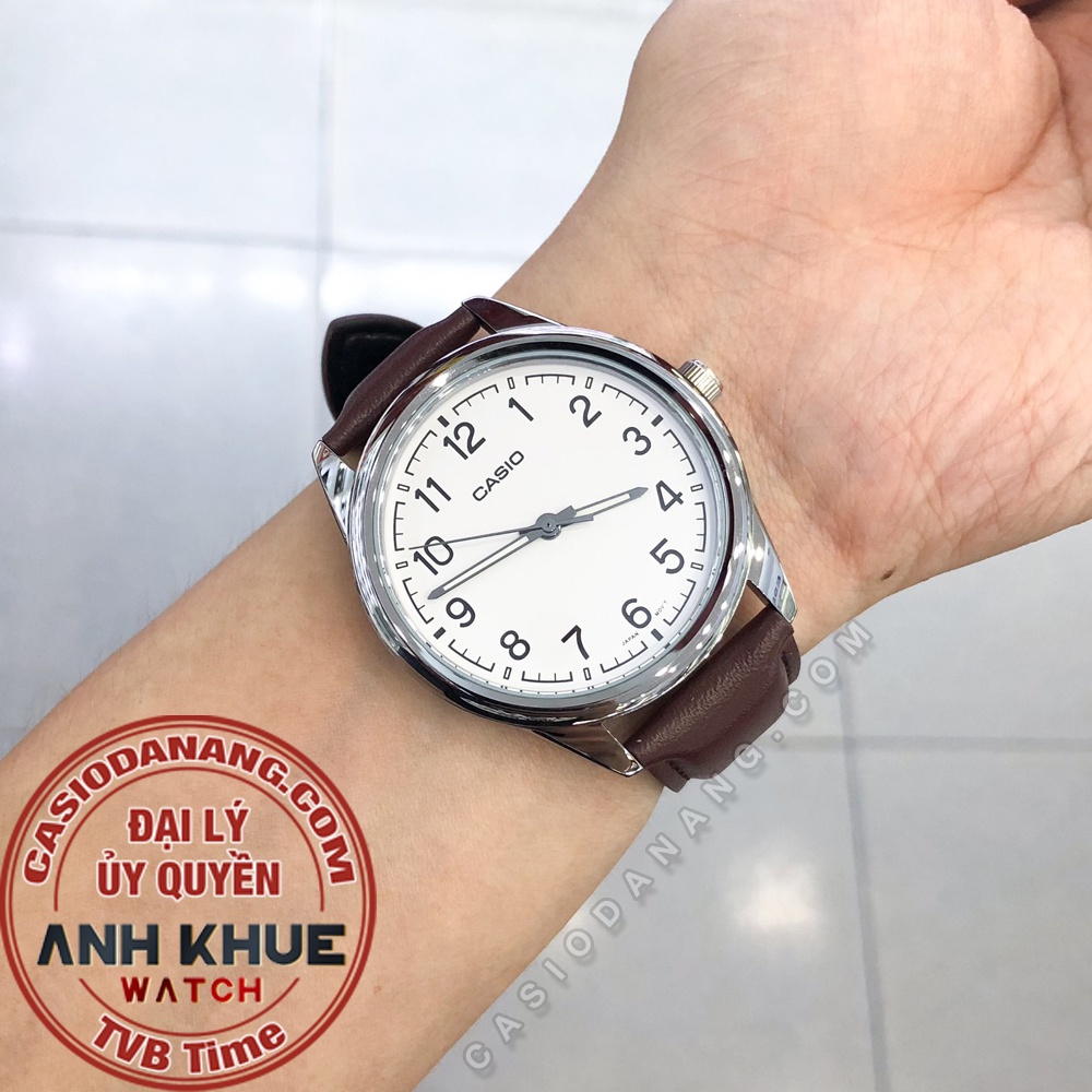 Đồng hồ nam dây da Casio Standard chính hãng Anh Khuê MTP-V005L-7B4UDF