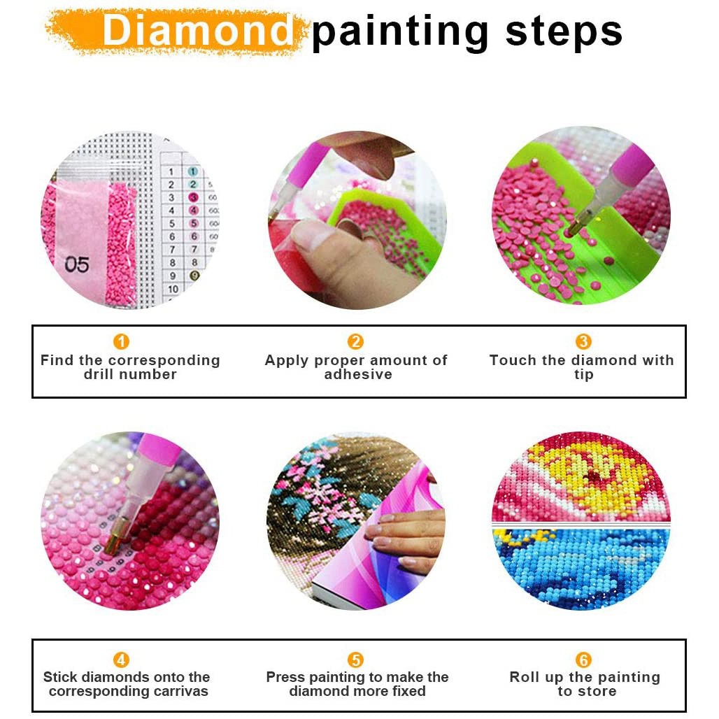 DIY Tiger Diamond Painting By Number Kits with Round Full Drill Gem Art Craft for Adults and Kids
