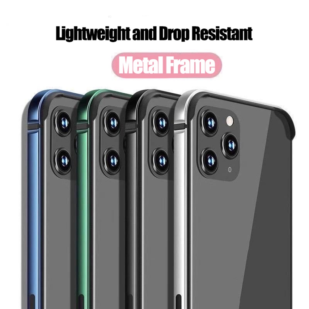 Ốp Điện Thoại Silicon Viền Nhôm Chống Va Đập Cho IPhone 13 12 11 Pro MAX 12Pro IP 14 Pro MAX
