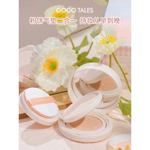 Phấn phủ, phấn nước 2 tầng 2in1 Gogo Tales Gt361