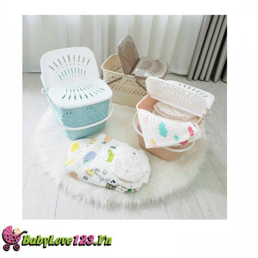 Giỏ nhựa có quai xách đa năng cho mẹ và bé