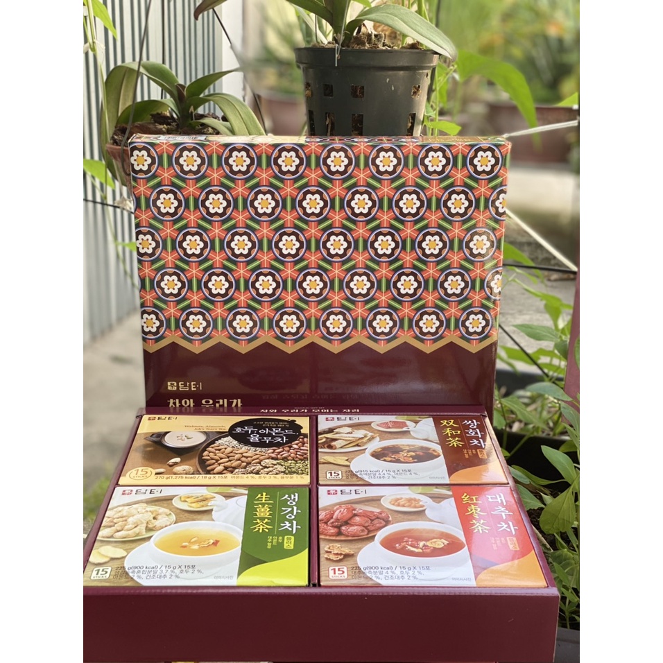 Set Quà Tặng Trà Dinh Dưỡng Cổ Truyền Damtuh Hàn Quốc 🎁 Kèm Bột Ngũ Cốc Damtuh Hàn Quốc