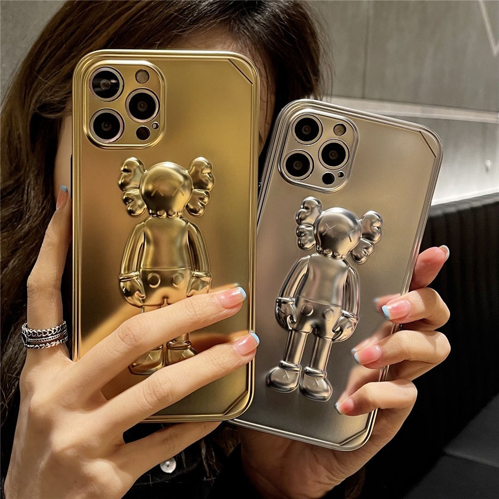 Ốp điện thoại Nhựa Mềm 3D Plating KAWS cho iPhone13 12 mini 11 PRO MAX 6/6s 7/8plus SE2 X/XS XR XSMAX #HG4546 | BigBuy360 - bigbuy360.vn