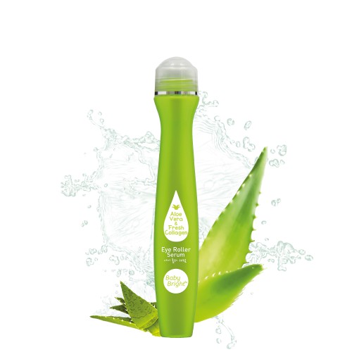 Cây Lăn Mắt Lô Hội Và Collagen Tươi Baby Bright Aloe Vera &amp; Fresh Collagen Eye Roller Serum 15ml