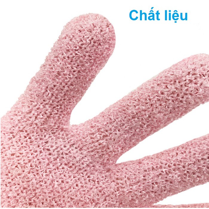 Găng tay tắm tẩy da chết lưng chân tay đa năng tạo bọt khi tắm siêu tiện lợi