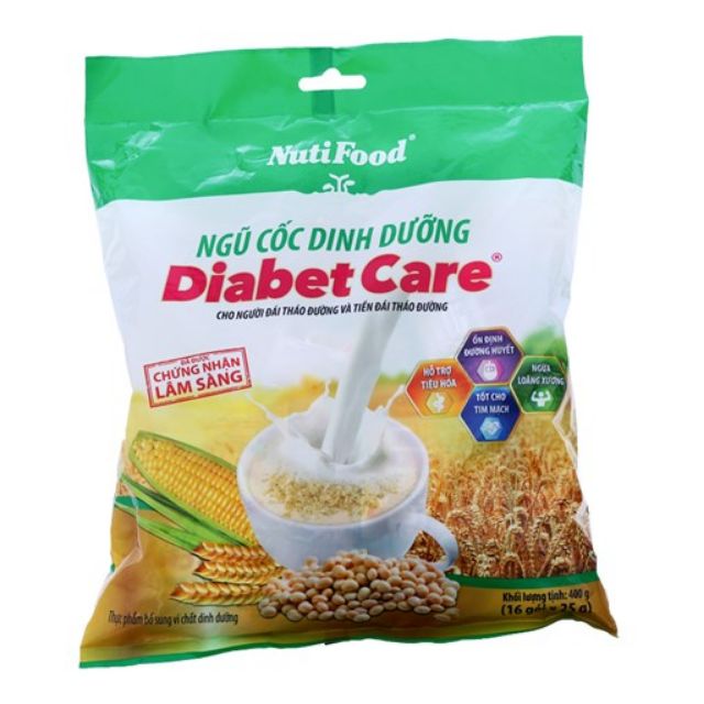 Ngũ cốc dinh dưỡng cho người tiểu đường Nutifood bịch 400g (16 gói)