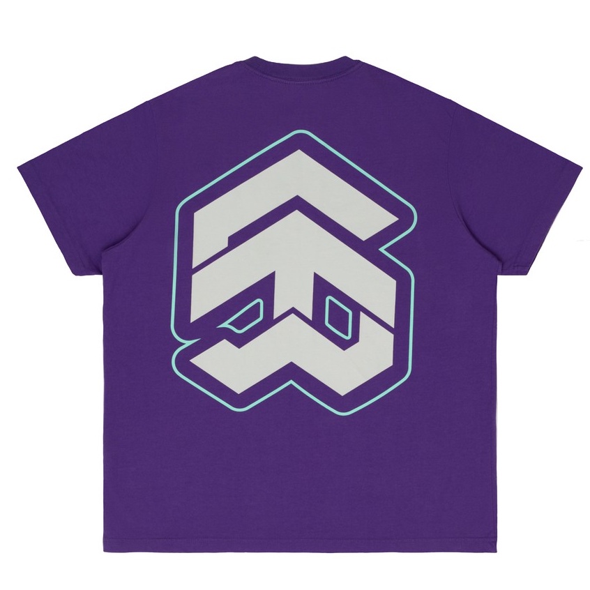 5THEWAY® /oval/ SQUARE TEE™ in PURPLE aka Áo Thun Tím Tay Ngắn