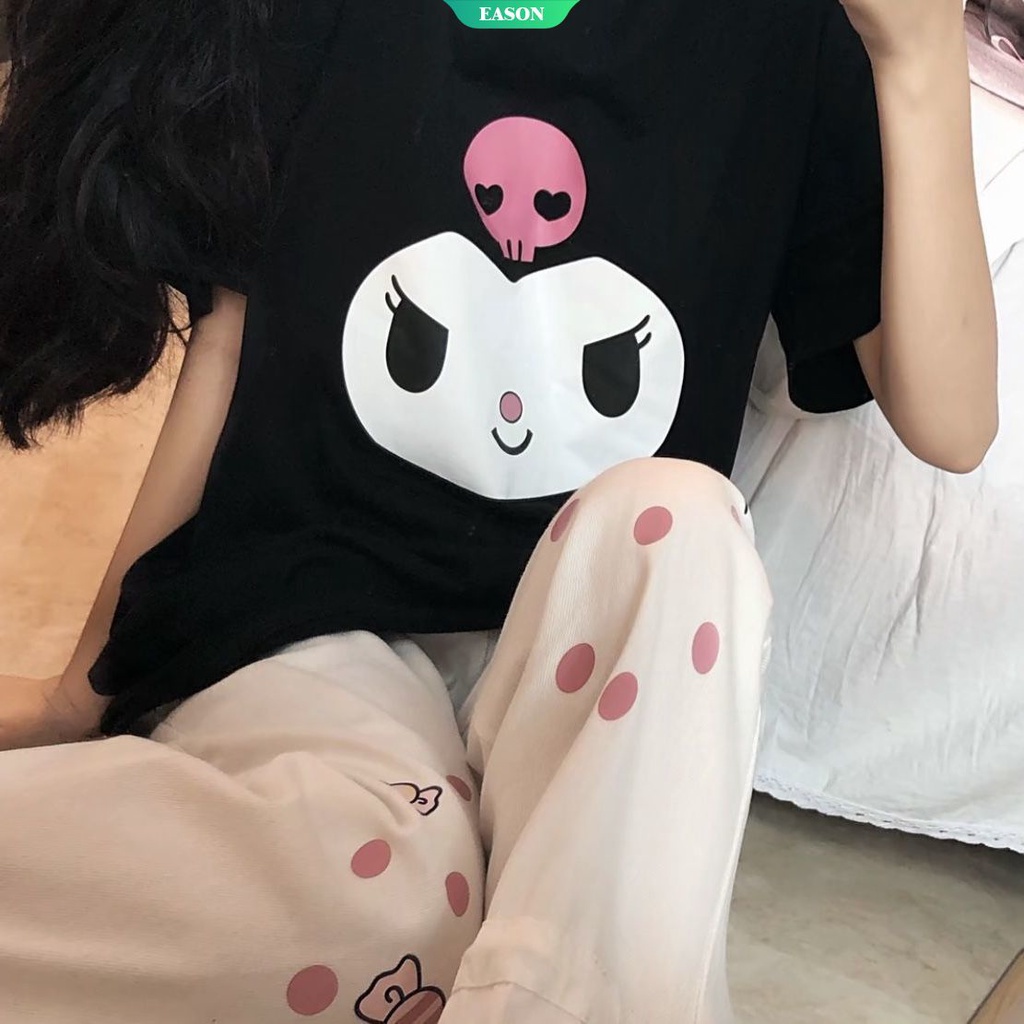 Áo Thun Tay Ngắn Chất Liệu Cotton In Họa Tiết Hoạt Hình Đơn Giản Thời Trang Mùa Hè Cho Nữ