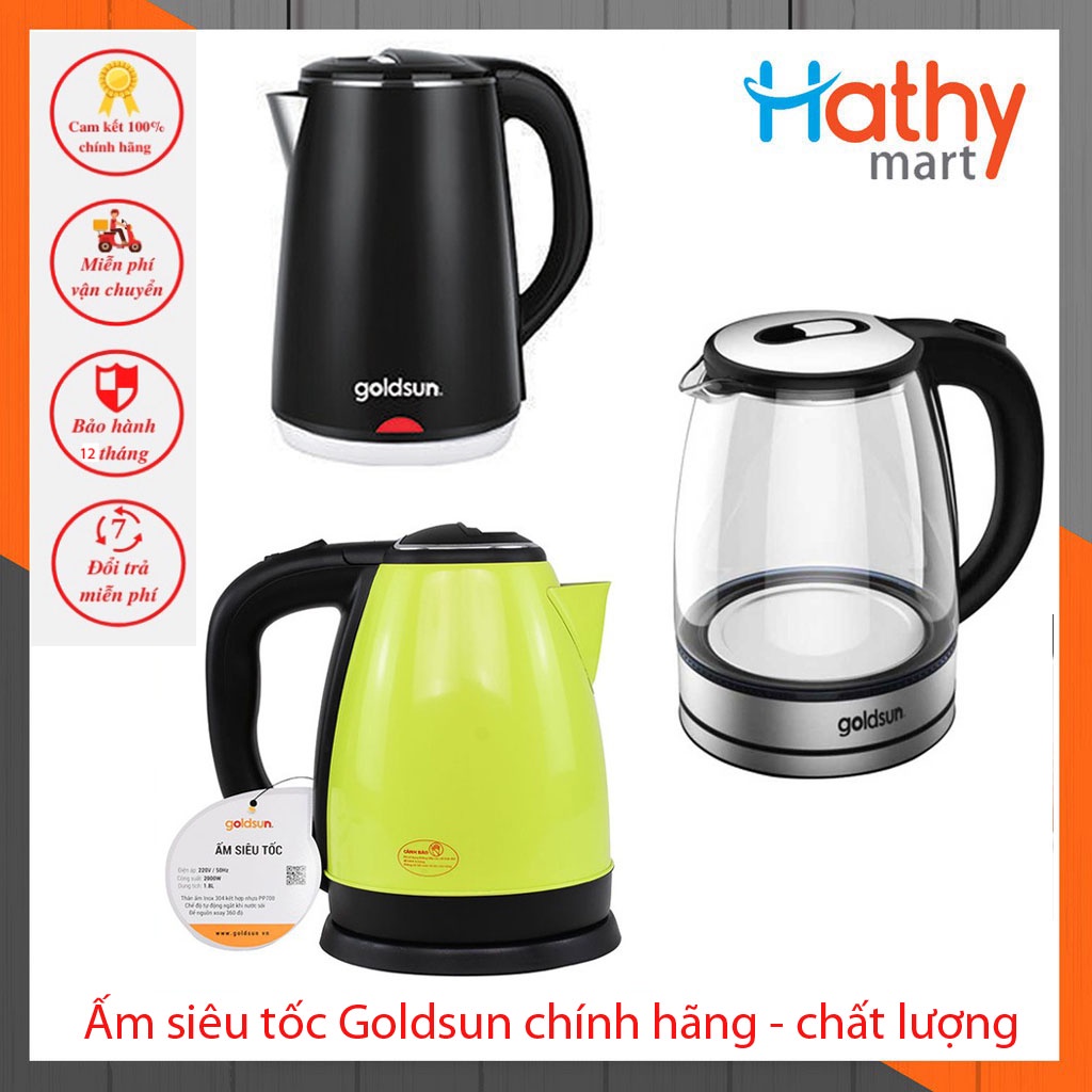 Bình Ấm Đun Siêu Tốc Goldsun Chính Hãng