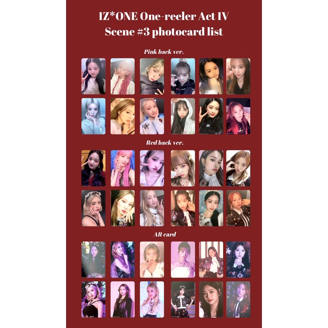 Bộ ảnh in hình album One-reeler của nhóm nhạc IZ*ONE