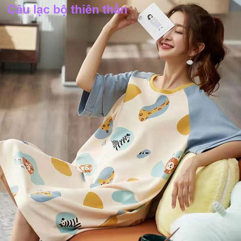 đồ ngủ. Tracksuit[Xưởng may trực tiếp] Váy ngủ kiểu mới nữ mùa hè pijama hoạt hình ngắn tay dễ thương phục vụ tại n