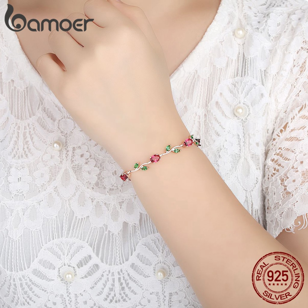 Bamoer Vòng đeo tay đính đá không phai màu kiểu dáng thời trang